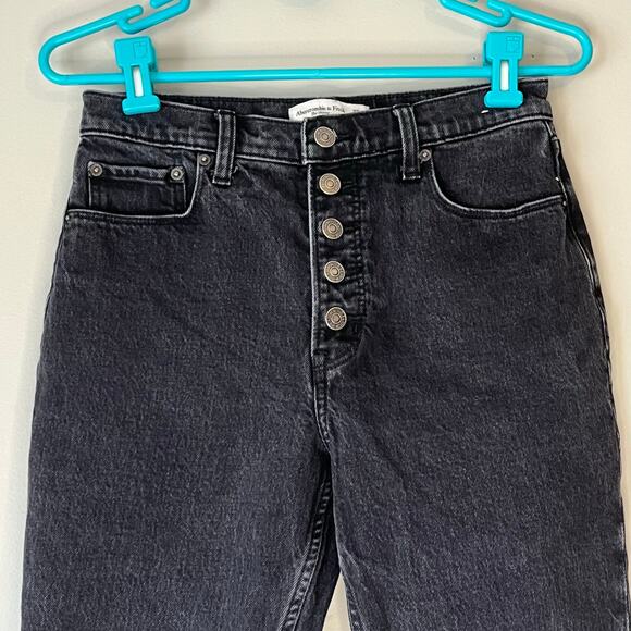 Abercrombie & Fitch Black Button Fly Skinny Jeans Size 27 / 4S - Picture 5 of 11